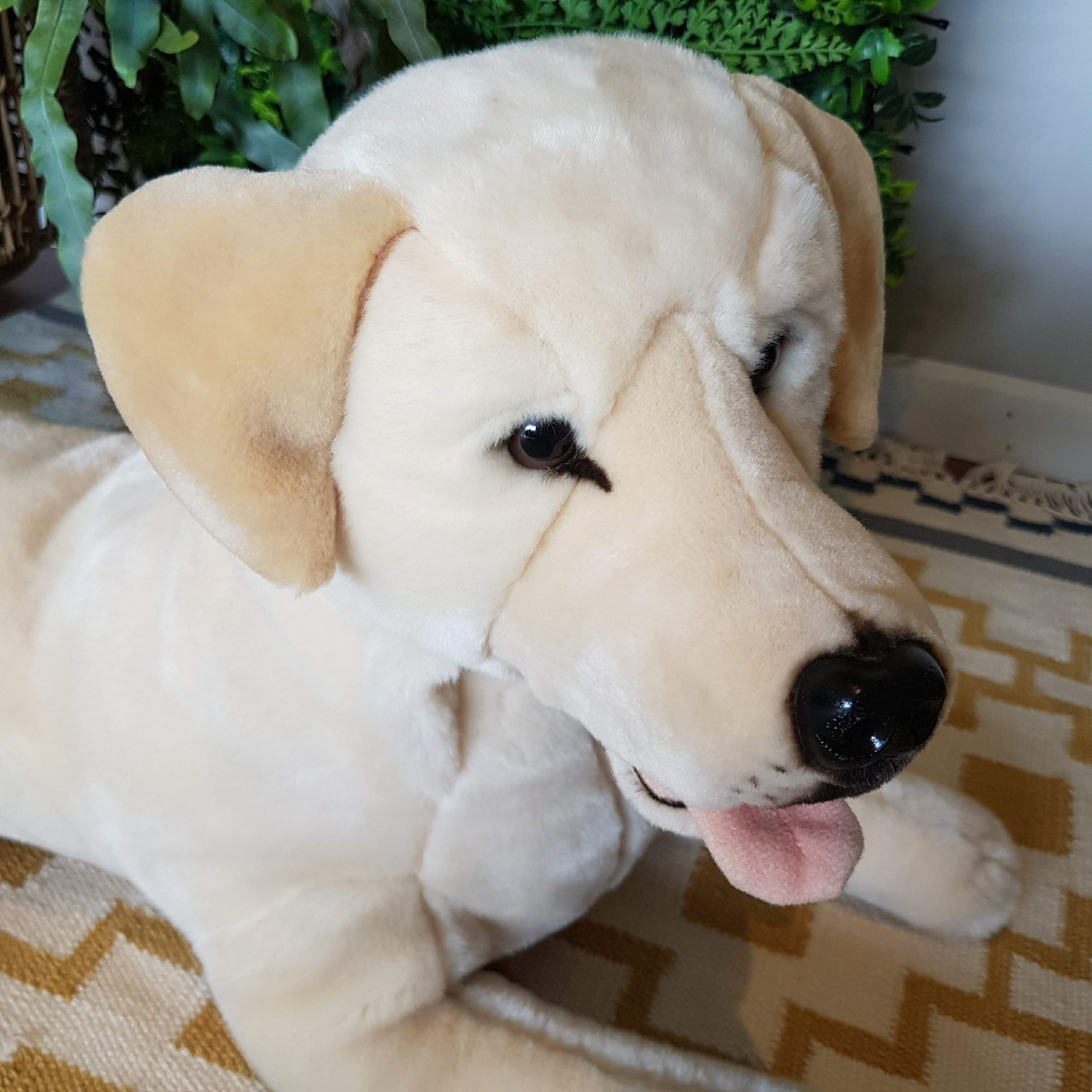 Bocchetta REALISTIC YELLOW LABRADOR DOG Jumbo Large 60cm Soft Toy Stuffed Animal2