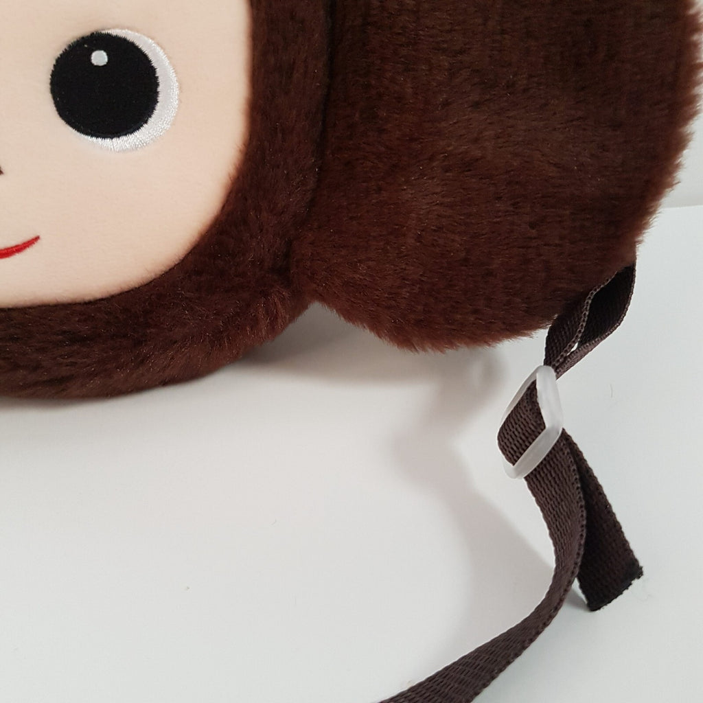 Plush CHEBURASHKA Small Shoulder Bag Character Mascot Zip Embroidered Face Cute2