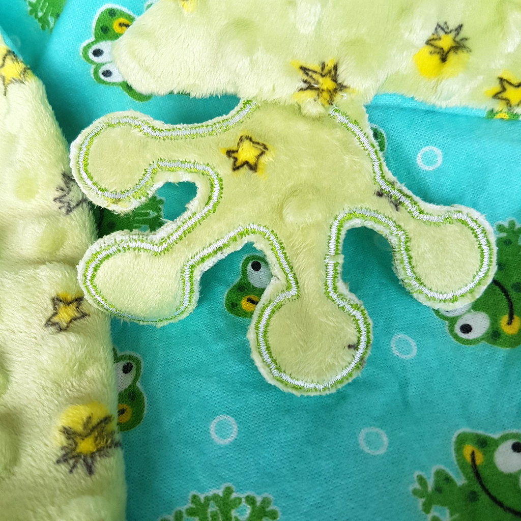 Unique Handmade FROG Baby Lovey Comforter Security Blanket Green Soft Toy Animal6