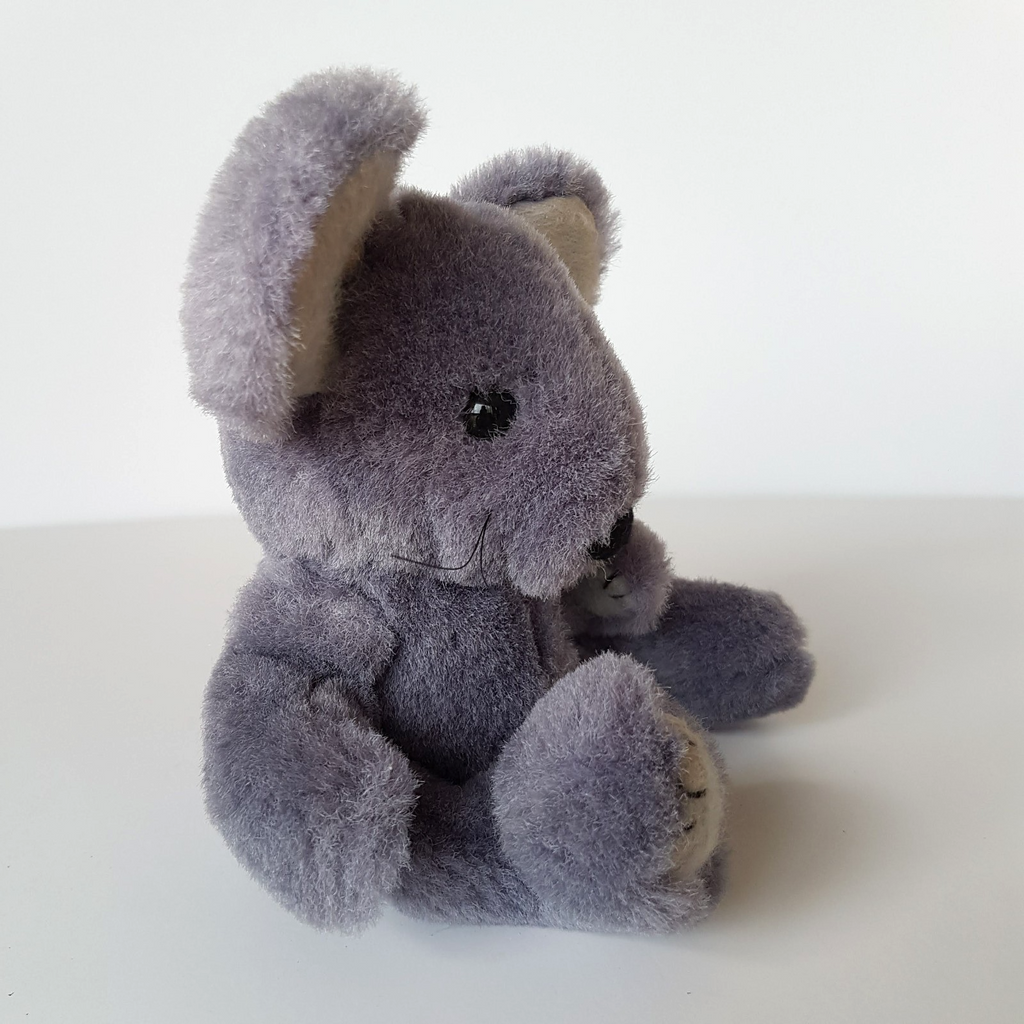 Blue Grey PLUSH SITTING MOUSE Handmade Rat 19cm Stuffed Animal Soft Toy Beanbag8