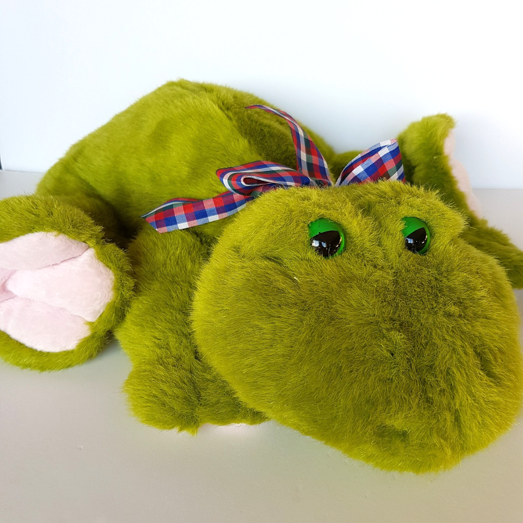 Cuddle Wit GREEN FROG Plush 41cm PILLOW Reptile Soft Toy Stuffed Animal POCKET0