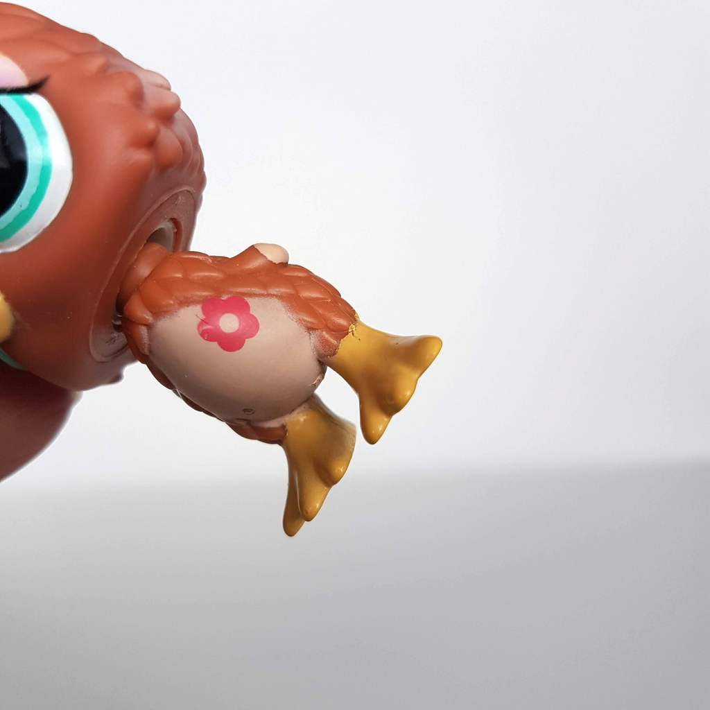Littlest Pet Shop BROWN KIWI BIRD 2015 Plastic Figure Bobble Head LPS Cute 031416