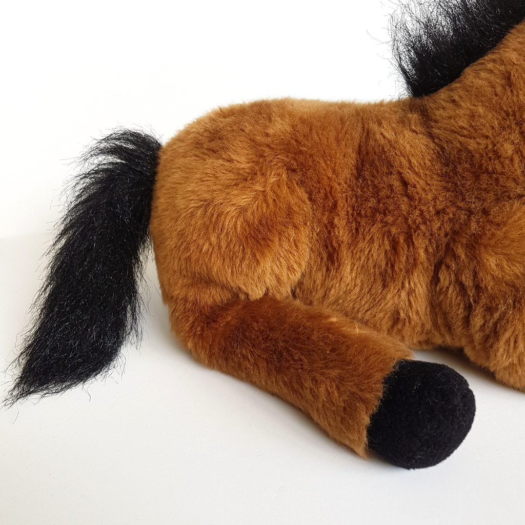 Unbranded LAYING HORSE Pony Plush 36cm long Stuffed Animal Thoroughbred Soft Toy9