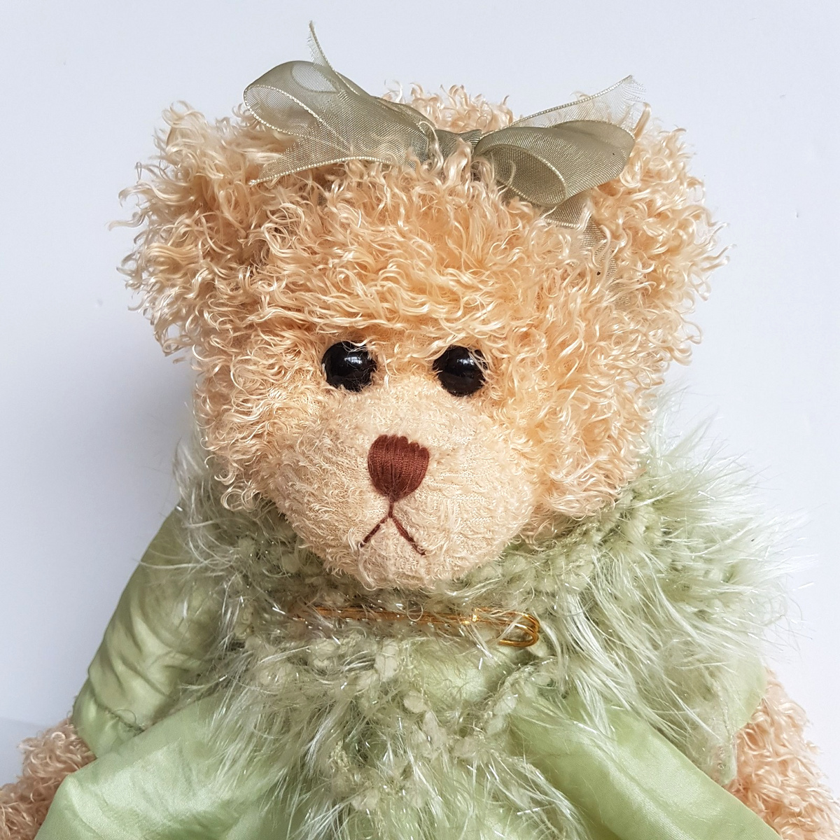 Large SETTLER BEAR Teddy Bear 42cm Plush Soft Toy Green Dress Stuffed Animal4