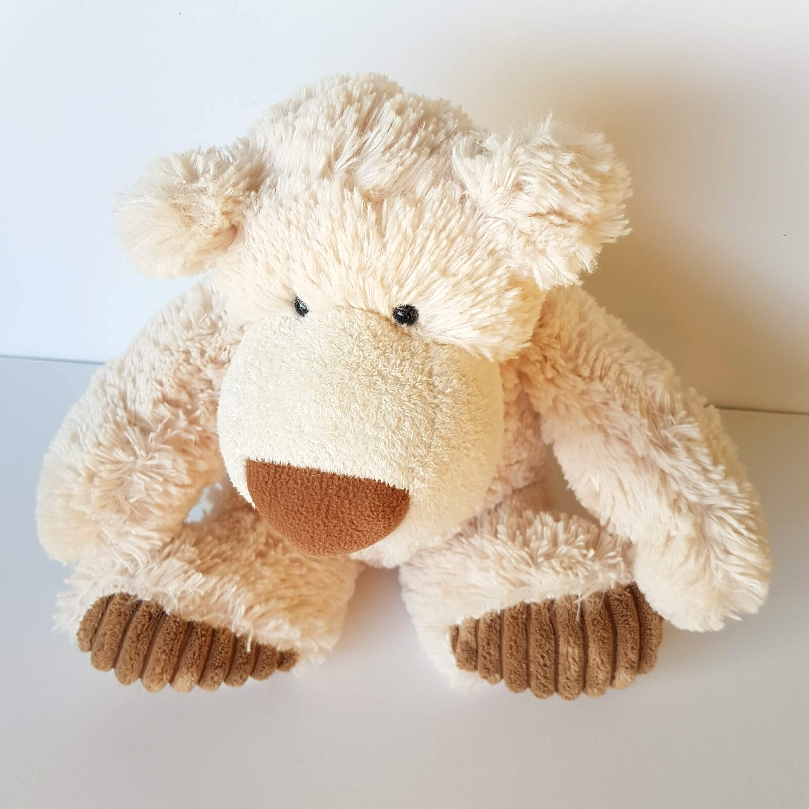 Aurora CREAM TEDDY BEAR Plush 30cm Stuffed Animal Soft Toy Beanbag Floppy Cuddly4