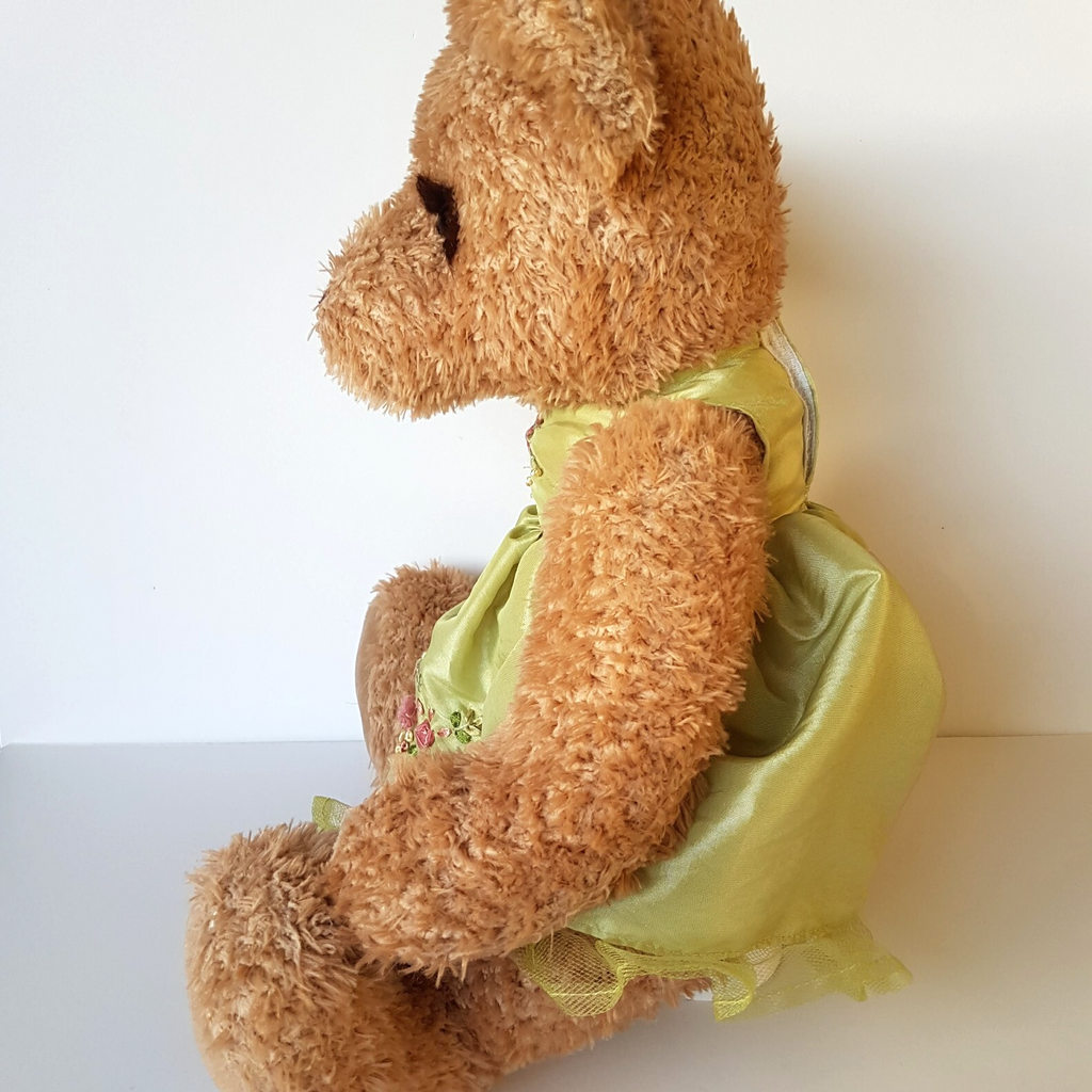 Russ INDEE Teddy Bear Plush 43cm Dress Stuffed Animal Soft Toy Pretty Unique9