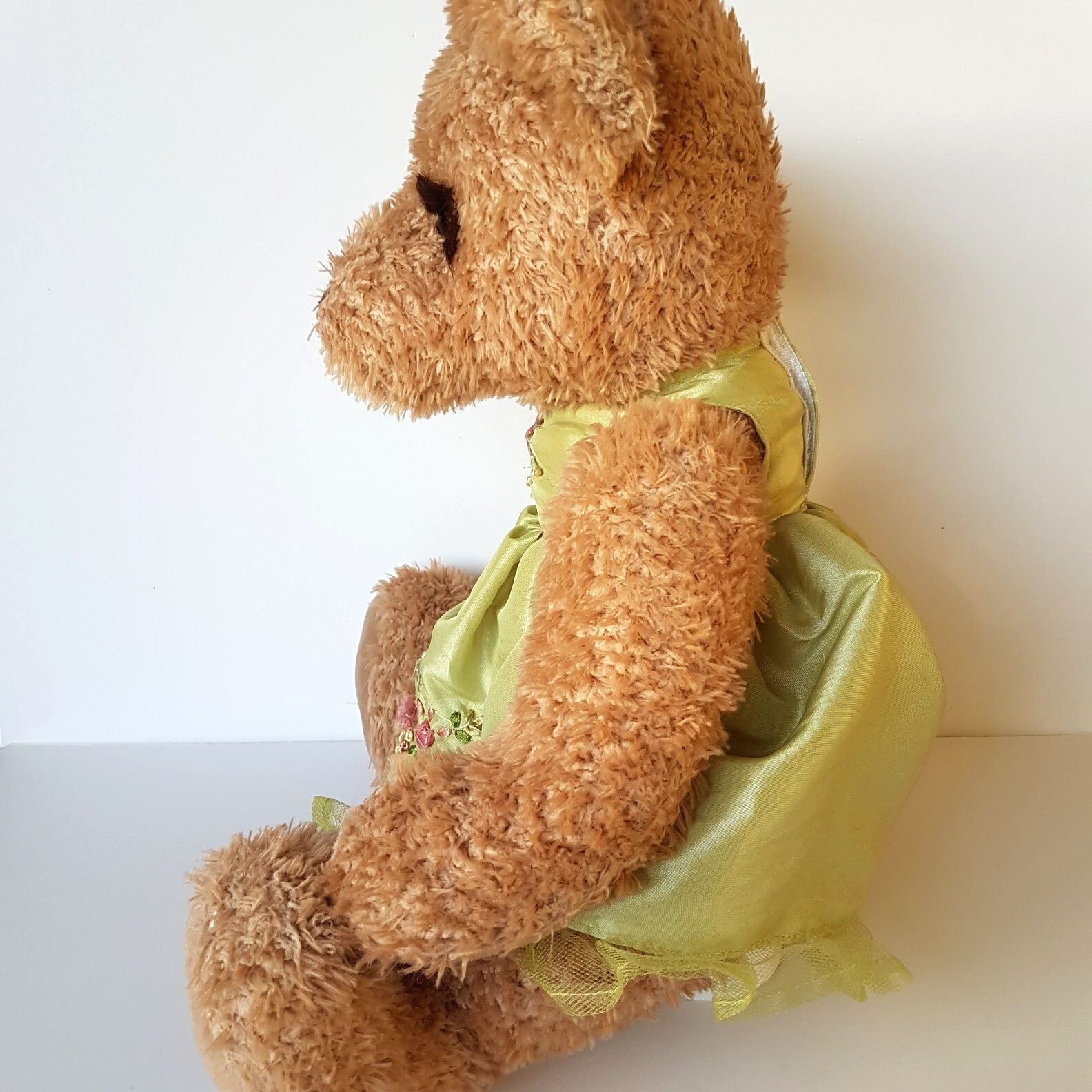 Russ INDEE Teddy Bear Plush 43cm Dress Stuffed Animal Soft Toy Pretty Unique9