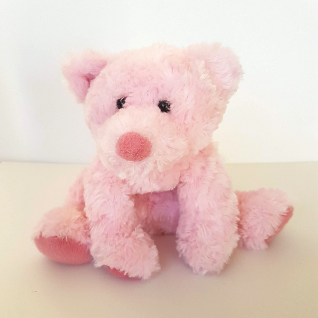 Lorraine Lea Linen HEATHER BEAR Pink Teddy Bear Plush Soft Toy Stuffed Animal0