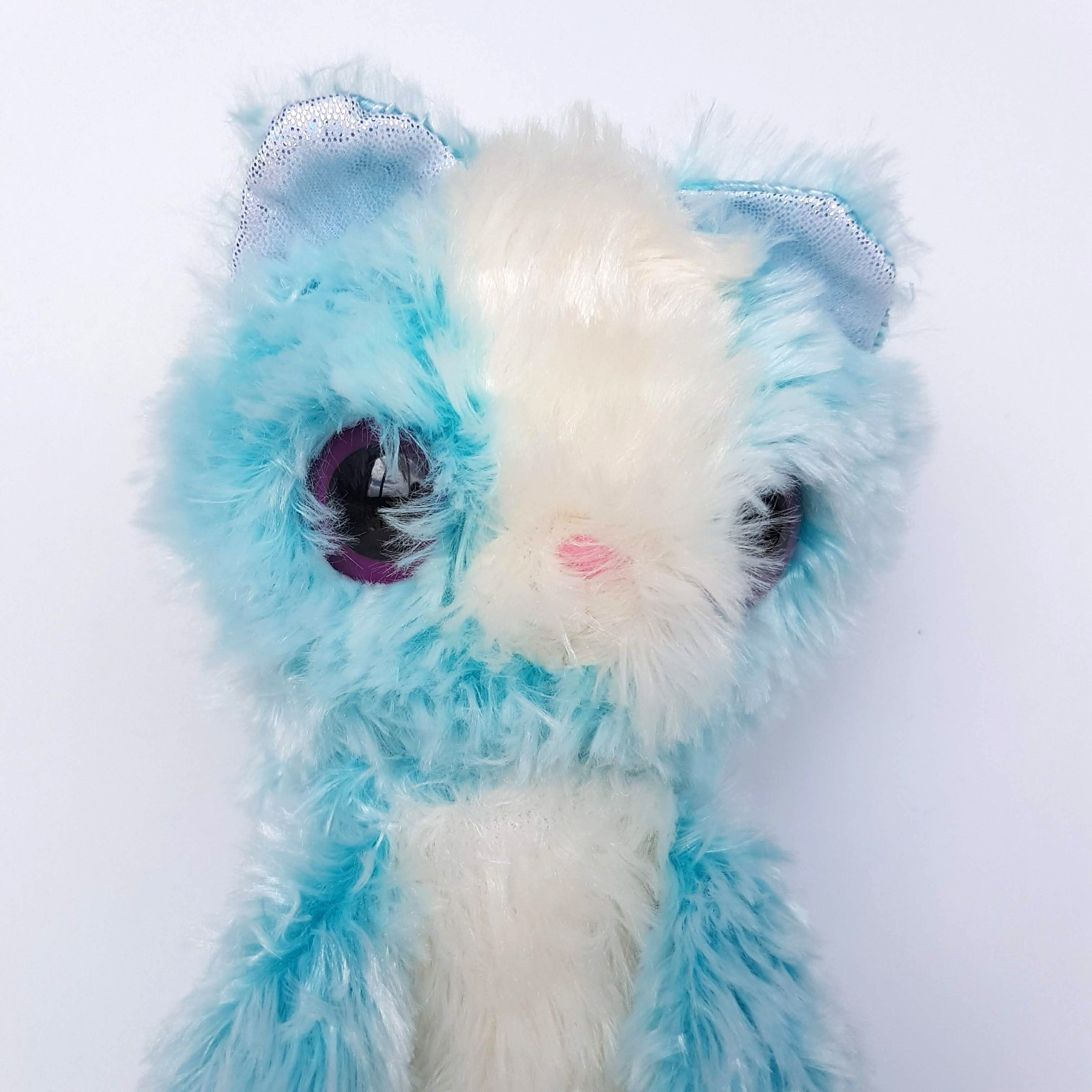 Scruff a Luvs AQUA CAT Plush 25cm Stuffed Animal Blue White Soft Toy4