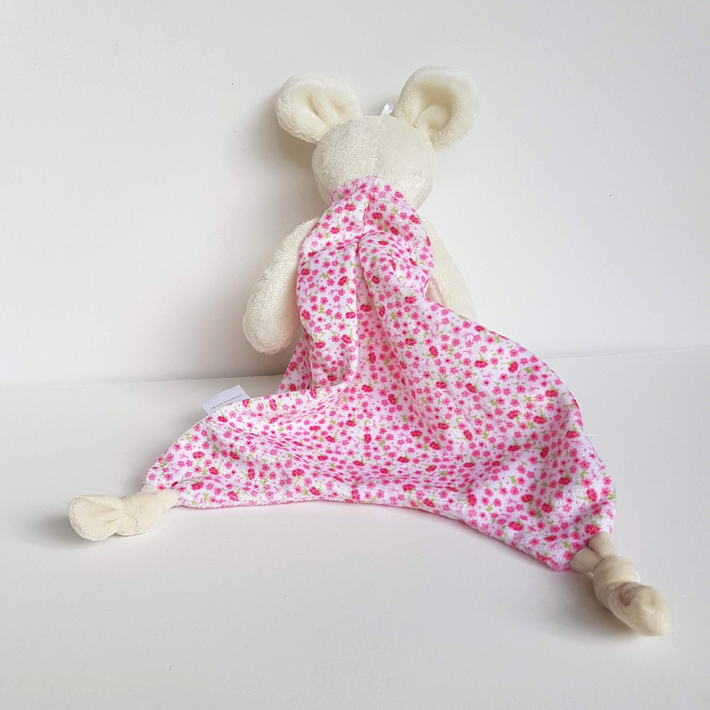Ollie's Place MOUSE PINK FLOWER Lovey Security Comforter Sleep Toy Soft Toy Cute5