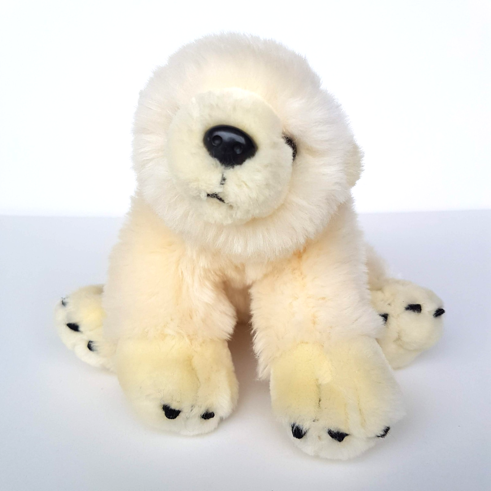 Sea World WHITE POLAR BEAR 19cm Stuffed Animal 2008 Arctic Bear Soft Toy Cute1