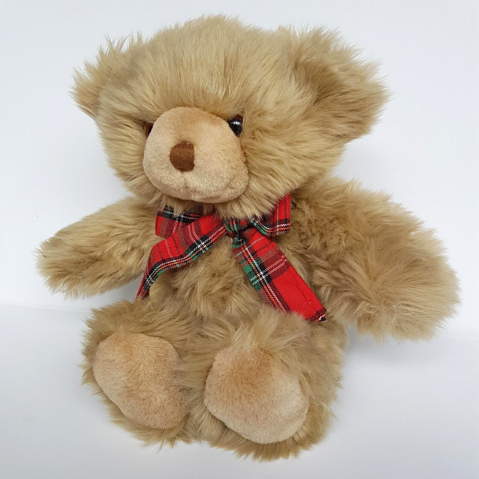Tomfoolery TEDDY BEAR Plush 29cm Soft Toy Stuffed Animal Pet Tartan Bow Cuddly0