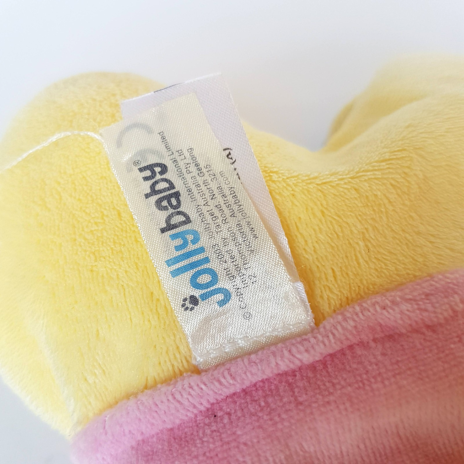 Jolly Baby HIPPO RATTLE PLUSH Lovey Soft Toy 21cm Stuffed Animal 2003 Pastel3