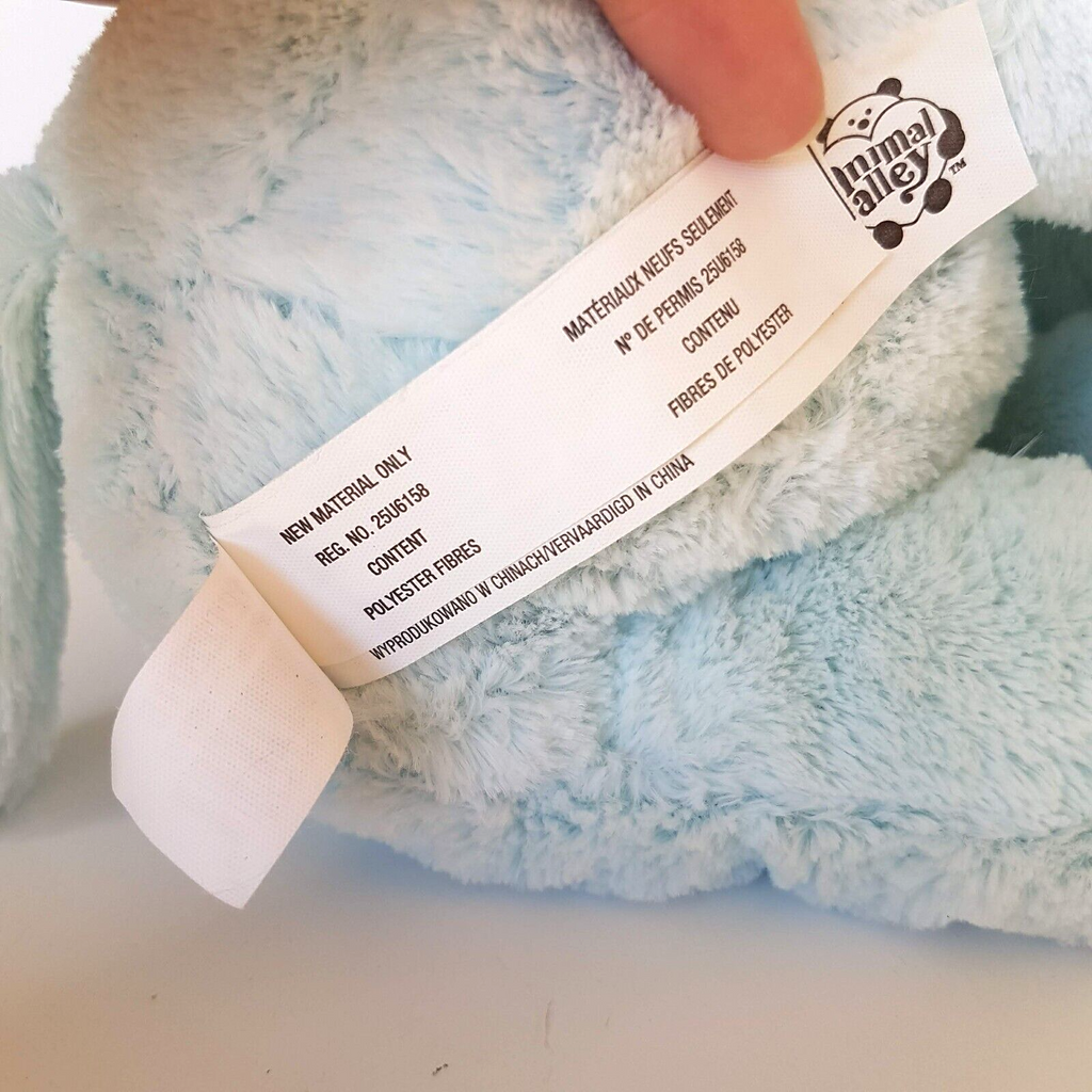 Animal Alley HIPPO Plush Pastel Blue 10” Soft Toy Floppy Lovey Stuffed Animal9
