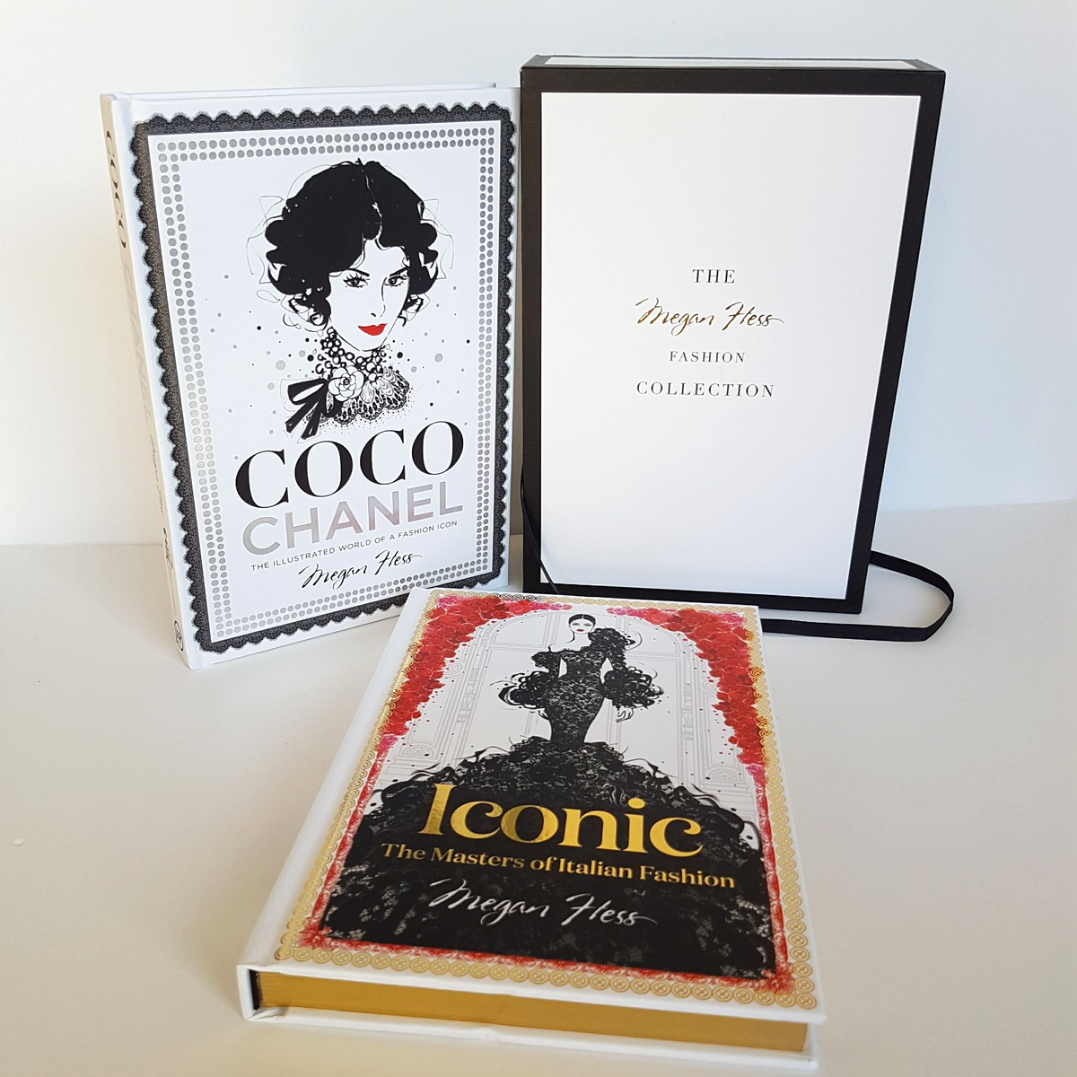 The Megan Hess TRAVEL COLLECTION Box Set 2 x Hardcover Book Slipcase Foil Edge0