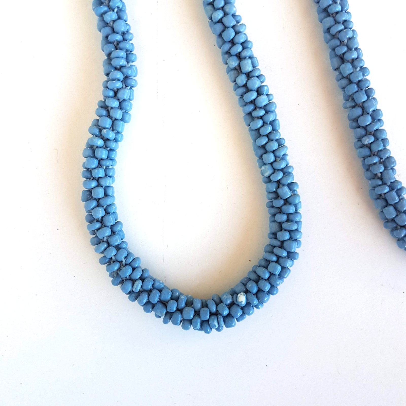 Beaded Long ROPE STRAND NECKLACE 120cm Blue Beach Jewellery Coastal Boho Fashion3