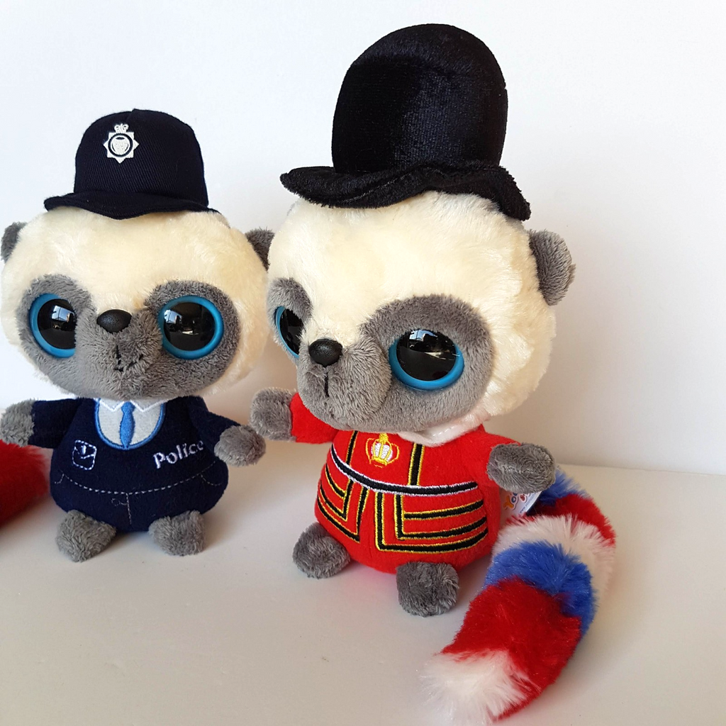 YooHoo Friends BRITISH ROYAL GUARD & POLICE LEMUR Plush Stuffed Animal Soft Toy2