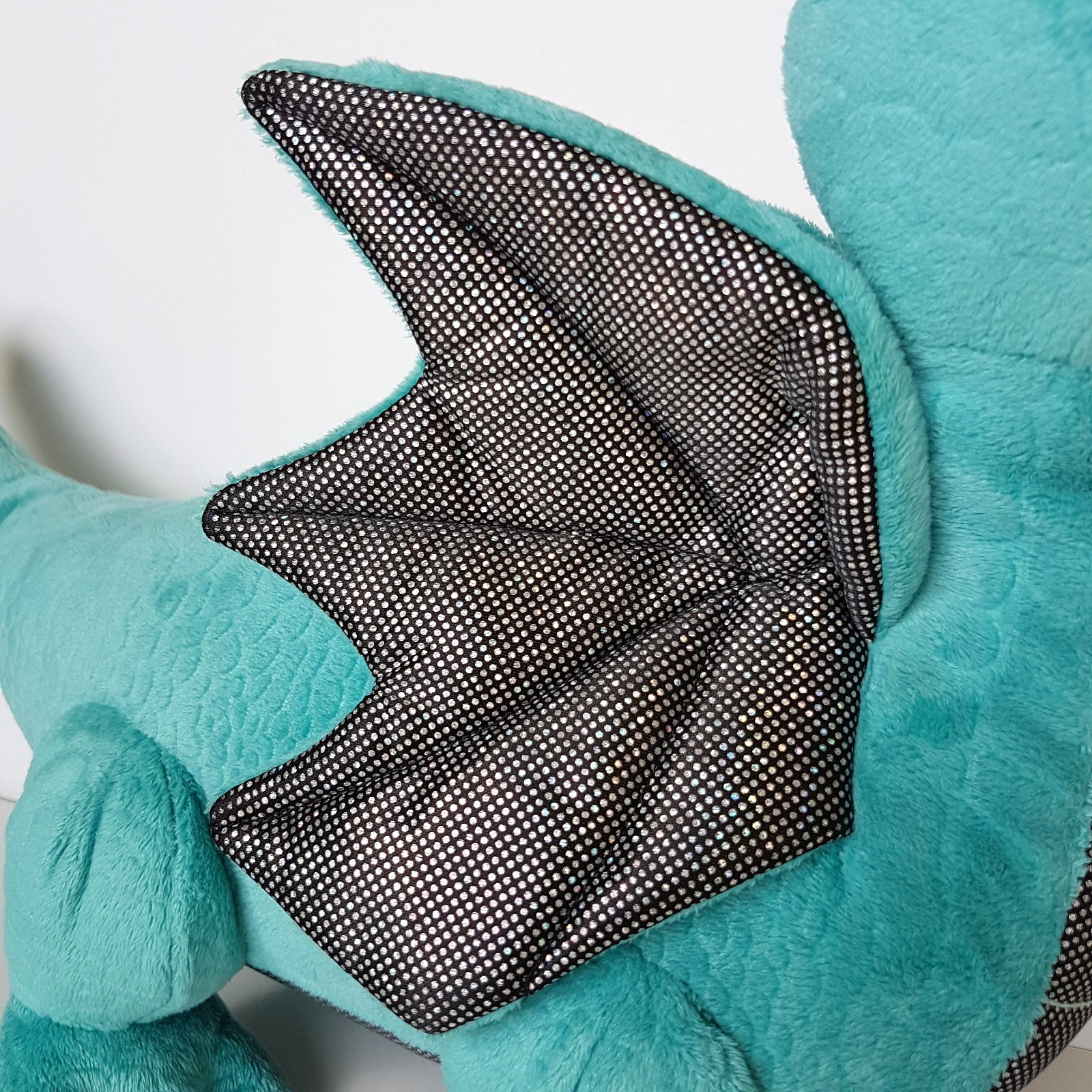 Target LARGE DINO DRAGON Plush Fantasy Stuffed Animal Soft Toy Blue Green Holo2