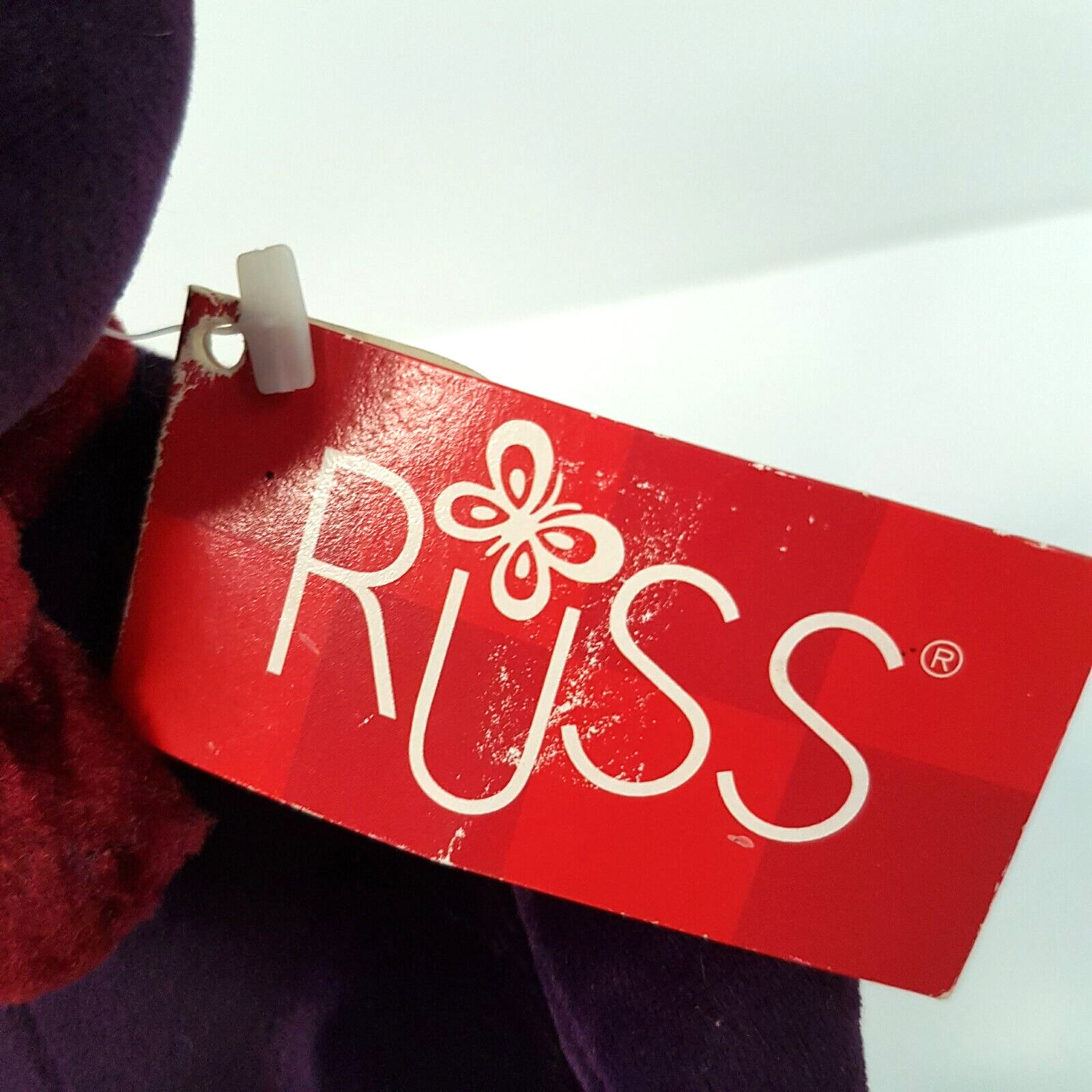 RUSS Purple RAZZLES TEDDY BEAR 14cm Plush Stuffed Animal Soft Toy Velvet Feel2