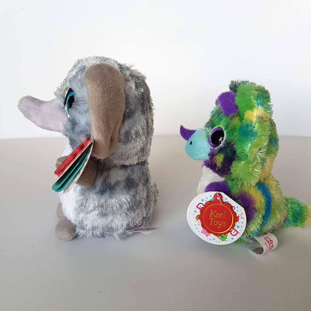 Mini Motsu ERNEST & TROY Rhino Elephant Plush TAGS Stuffed Animal Soft Toy Small6