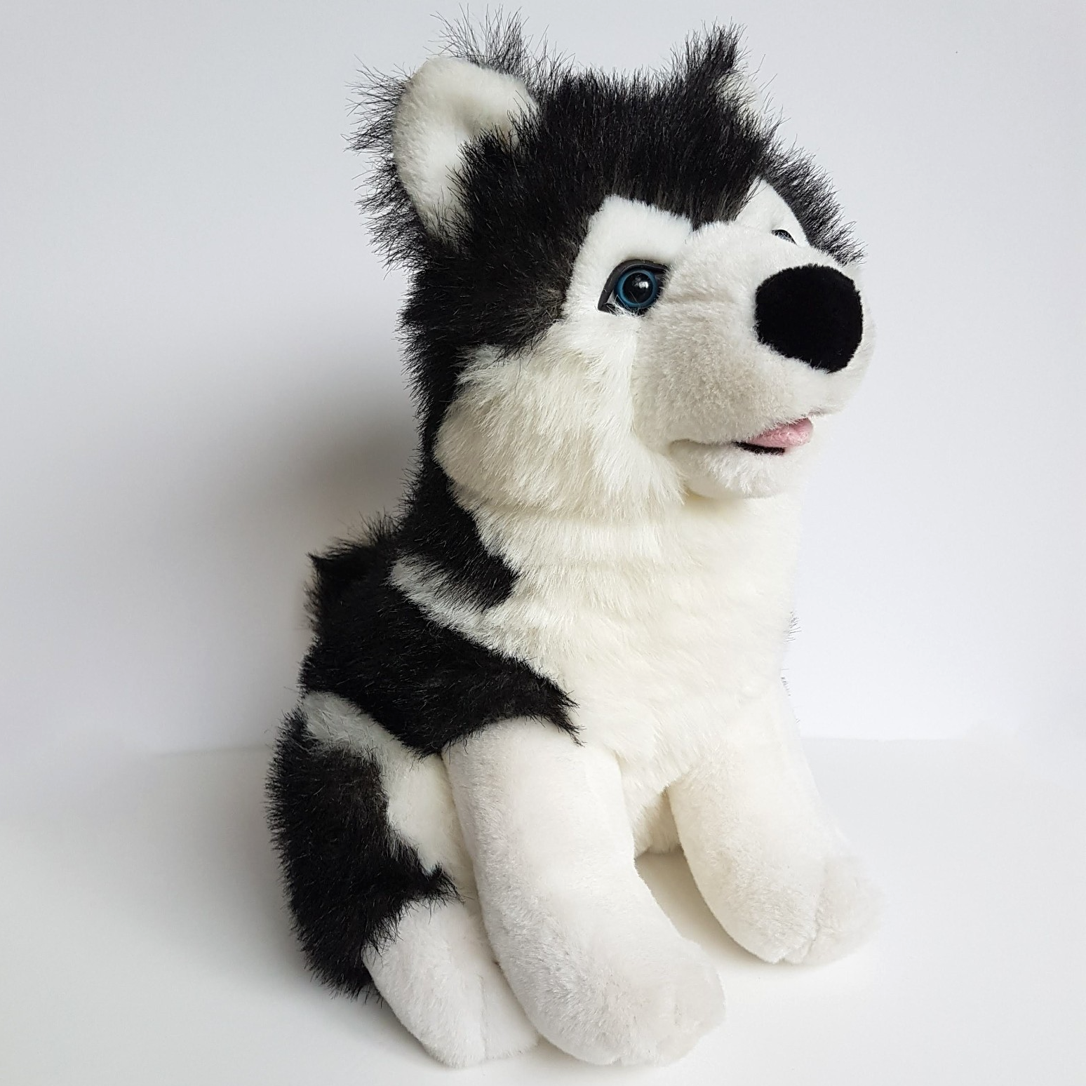 HUSKY DOG Puppy Plush Stuffed Animal 38cm Soft Toy Pet Blue Eyes Sitting Pet0