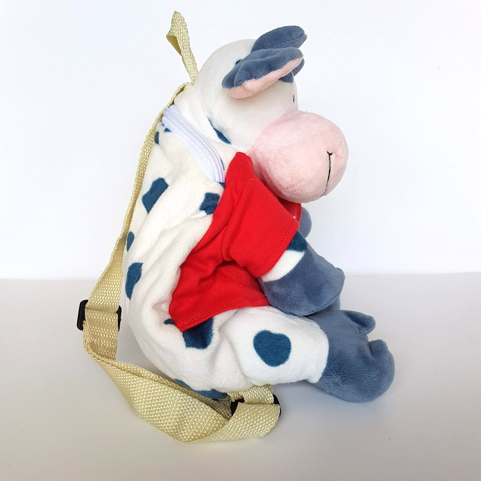 Rare MILKY FAMILY SWITZERLAND BACKPACK Cow Plush Stuffed Animal Soft Toy Bag9