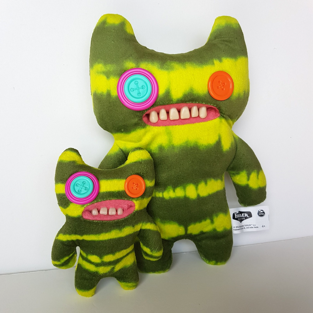 FUGGLER 2023 Laboratory Misfits Indecisive Monster + Mini Green Plush Soft Toys2