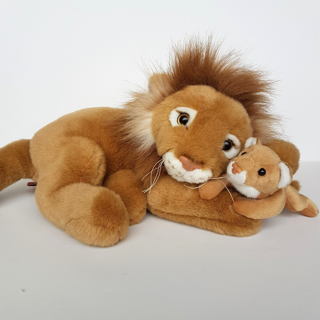 Corroboree LION & CUB WILD CAT Safari Plush Soft Toy Stuffed Animal CA Australia0