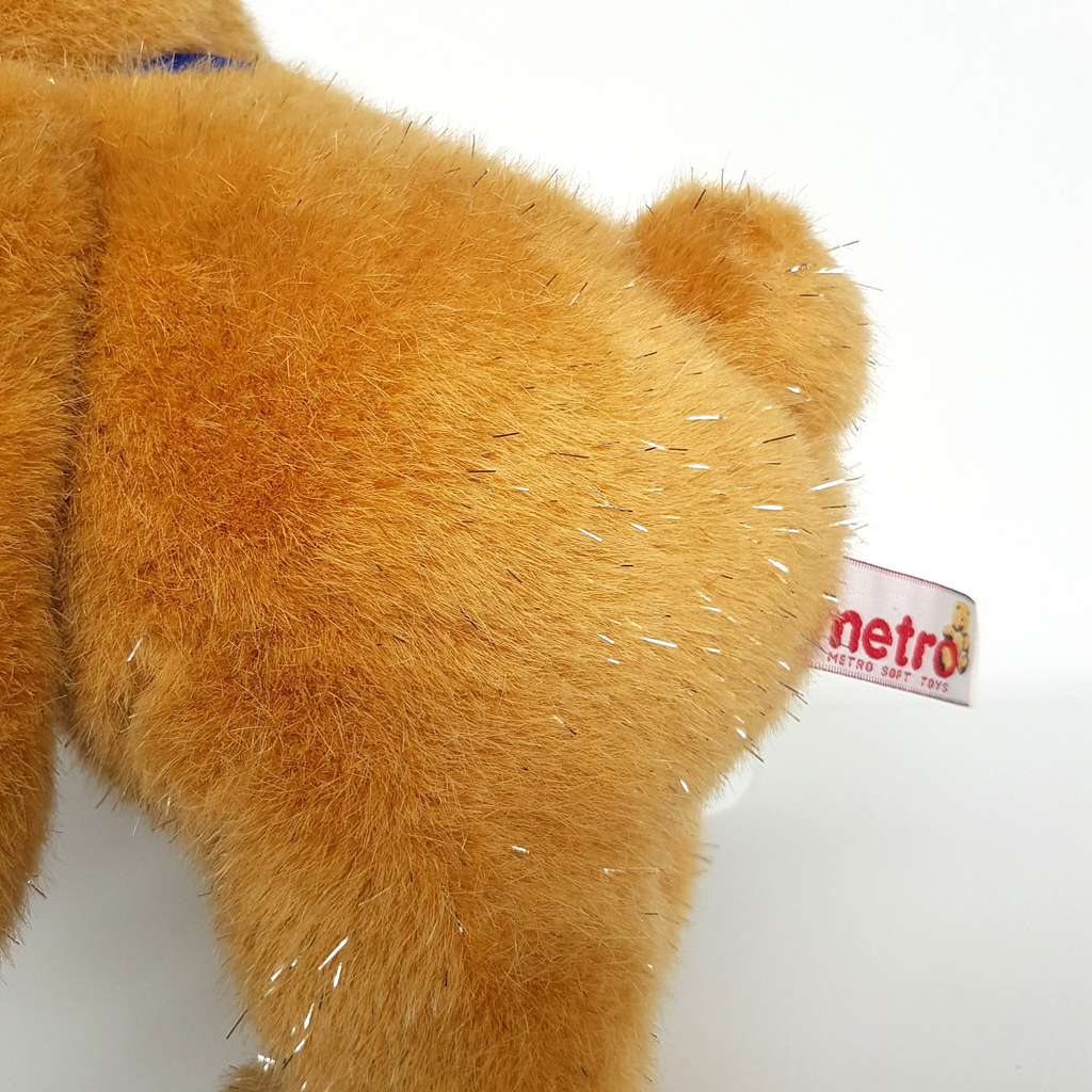Metro Toys SPARKLY TEDDY BEAR Vintage Plush 32cm Stuffed Animal Soft Toy Foil8