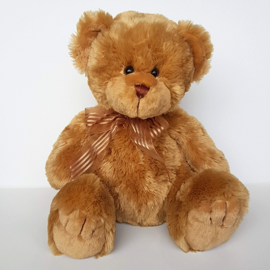 Teddy & Friends TEDDY BEAR Caramel 33cm Plush Soft Toy Stuffed Animal Super Cute0