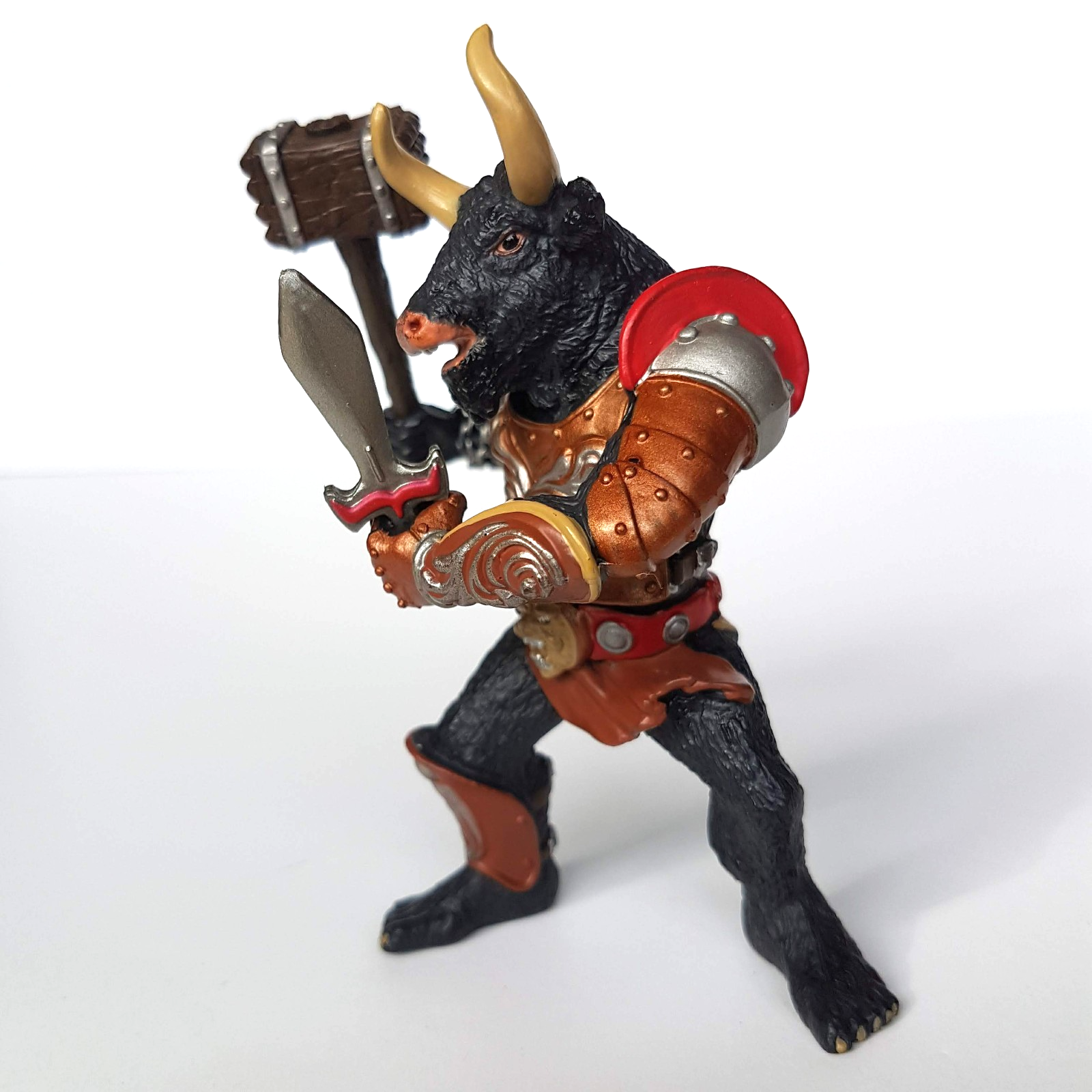 RARE Papo BLACK MINOTAUR VARIANT Action Figure 10cm Fantasy 2006 Animal Warriors2