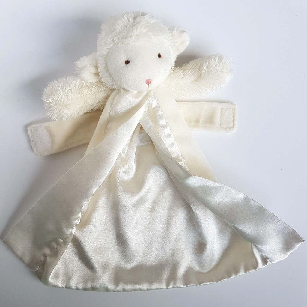 Bunnies By The Bay LAMB SET Plush Security Lovey Comforter + Rattle Soft Toy6