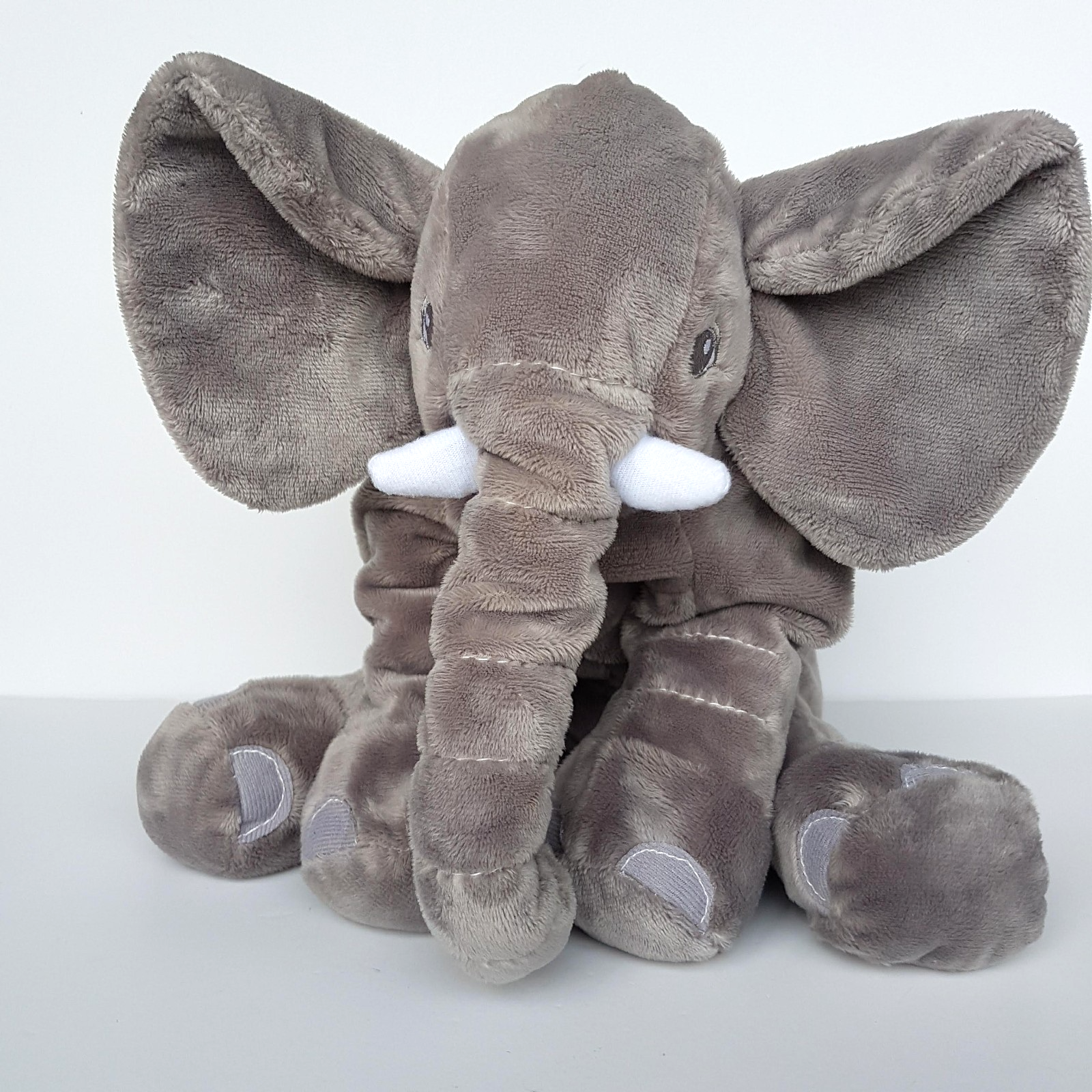 Ikea GREY ELEPHANT 29cm Plush Soft Toy Safari Stuffed Animal Cuddly Soft EUC1