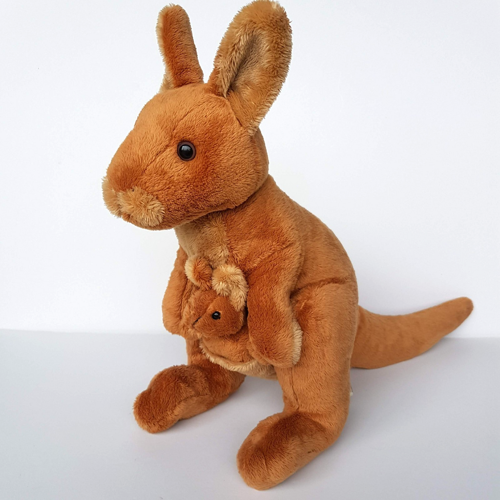 Minkplush ROOBY KANGAROO & JOEY Plush 30cm Australia Stuffed Animal Soft Toy0