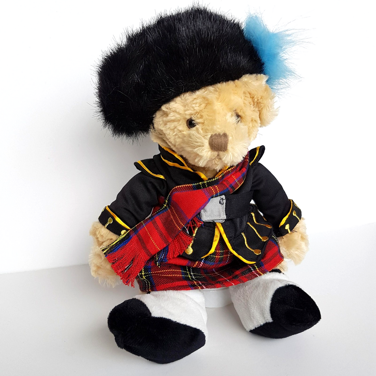 Russ SCOTTISH PIPER BEAR Teddy Bear 29cm Plush Plaid Stuffed Animal Soft Toy0