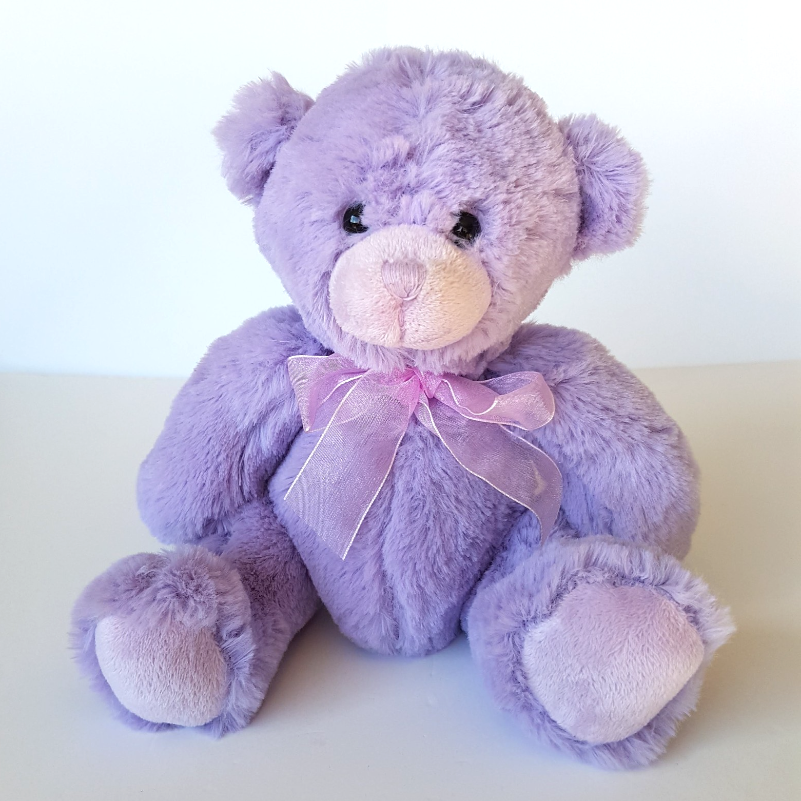 Paceko PURPLE TEDDY BEAR Pastel 19cm Stuffed Animal Soft Toy Bow Pretty Bear0