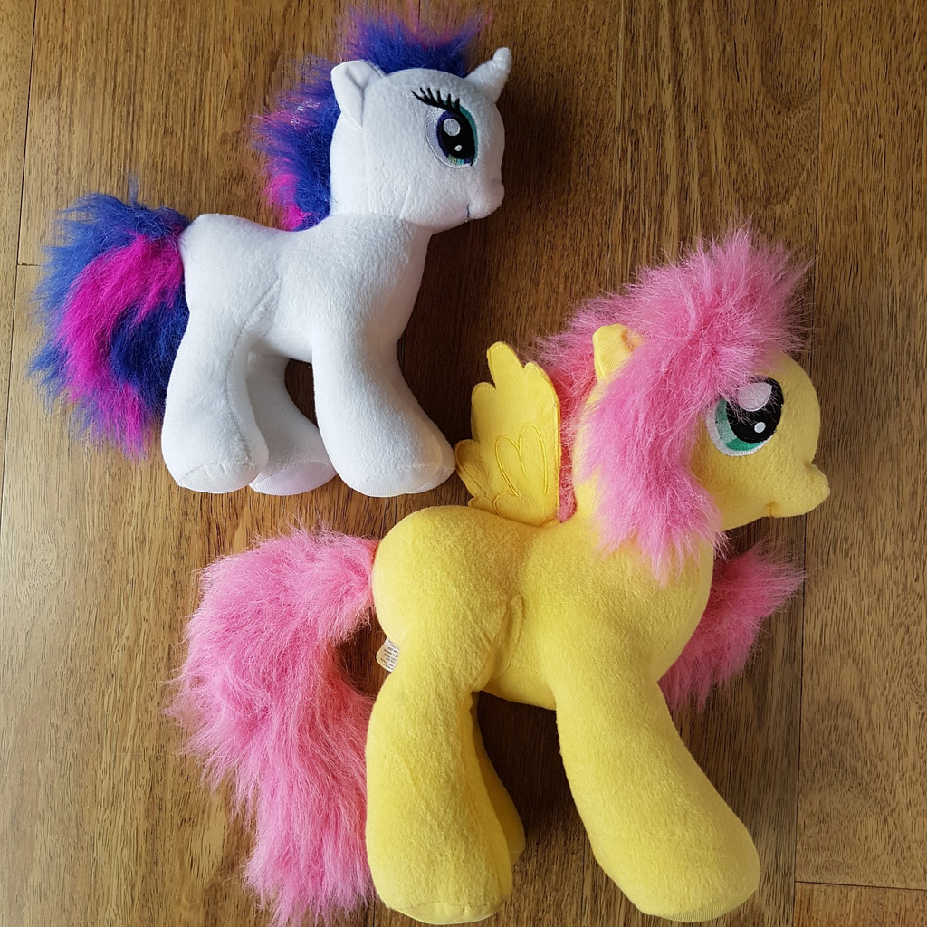 My Little Pony RARITY + FLUTTERSHY Plush Stuffed Animal Horse Soft Toy Cute8