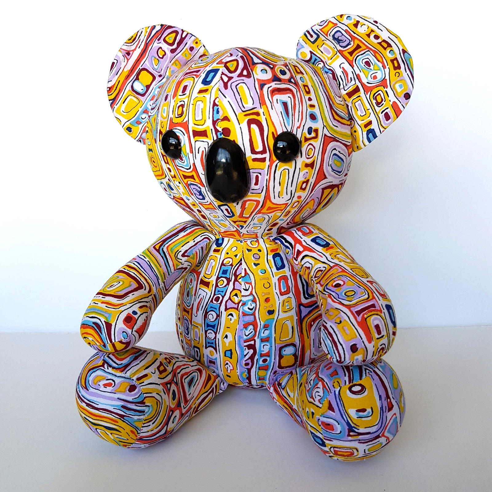 Australian OALA ABORIGINAL ARTIST Felicity Robertson Nampitjinpa Koala Plush Toy0