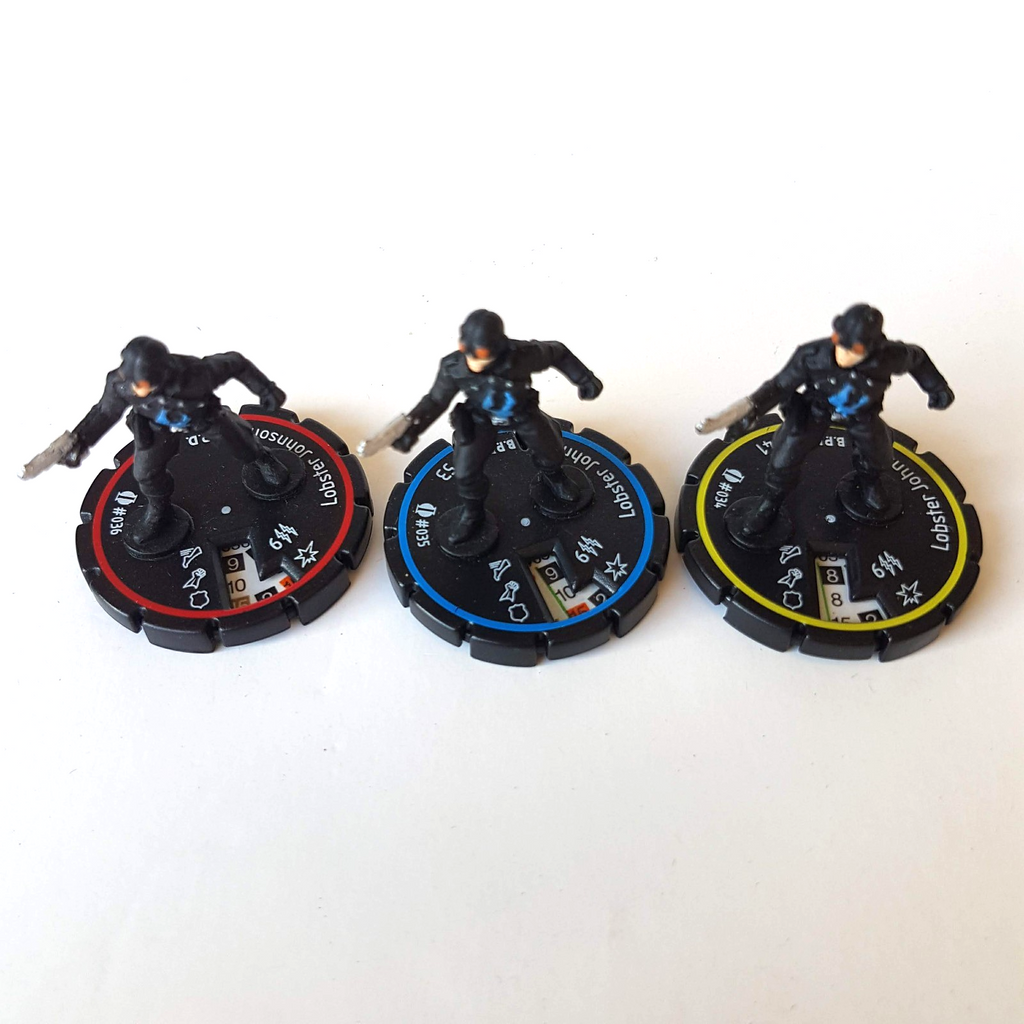 Heroclix LOBSTER JOHNSON #041 #053 #072 R/E/V 3 Set Game 2003 Figures Toys1