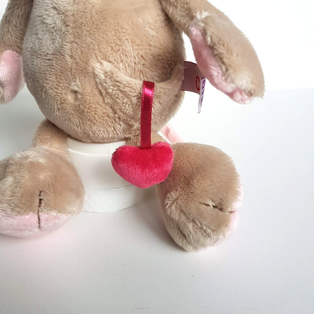 Nici BEIGE MOUSE Heart Plush Soft Toy 25cm Stuffed Animal 2009 Floppy Cuddly TAG5
