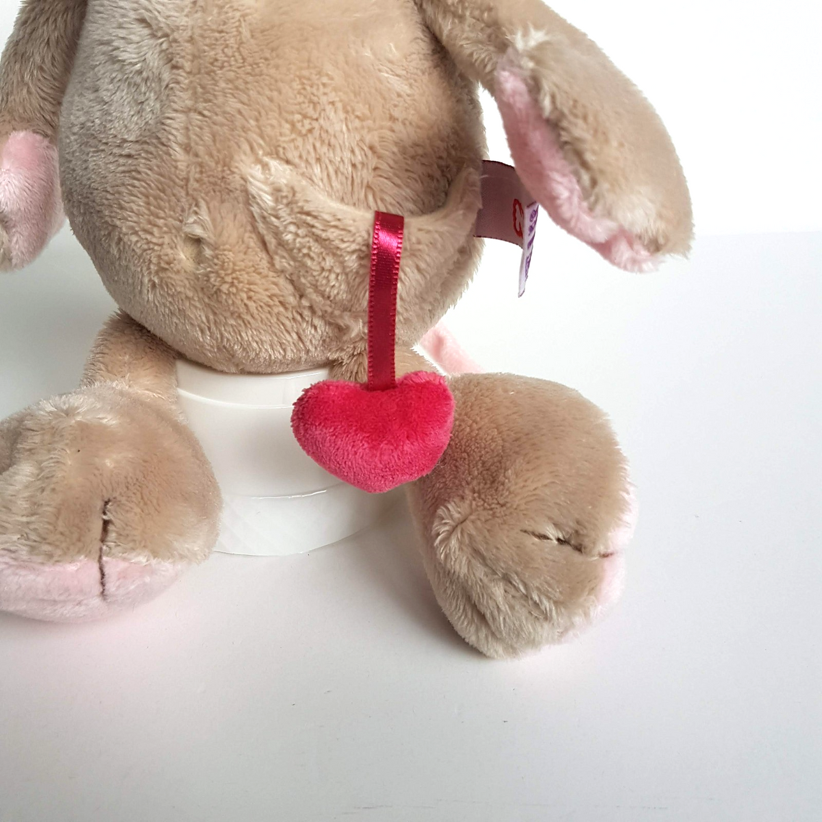 Nici BEIGE MOUSE Heart Plush Soft Toy 25cm Stuffed Animal 2009 Floppy Cuddly TAG5