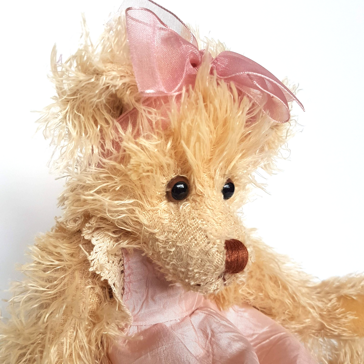 Settle Bears ROSE TAFFETA TEDDY Bear 28cm Plush JOINTED Soft Toy Stuffed Animal3
