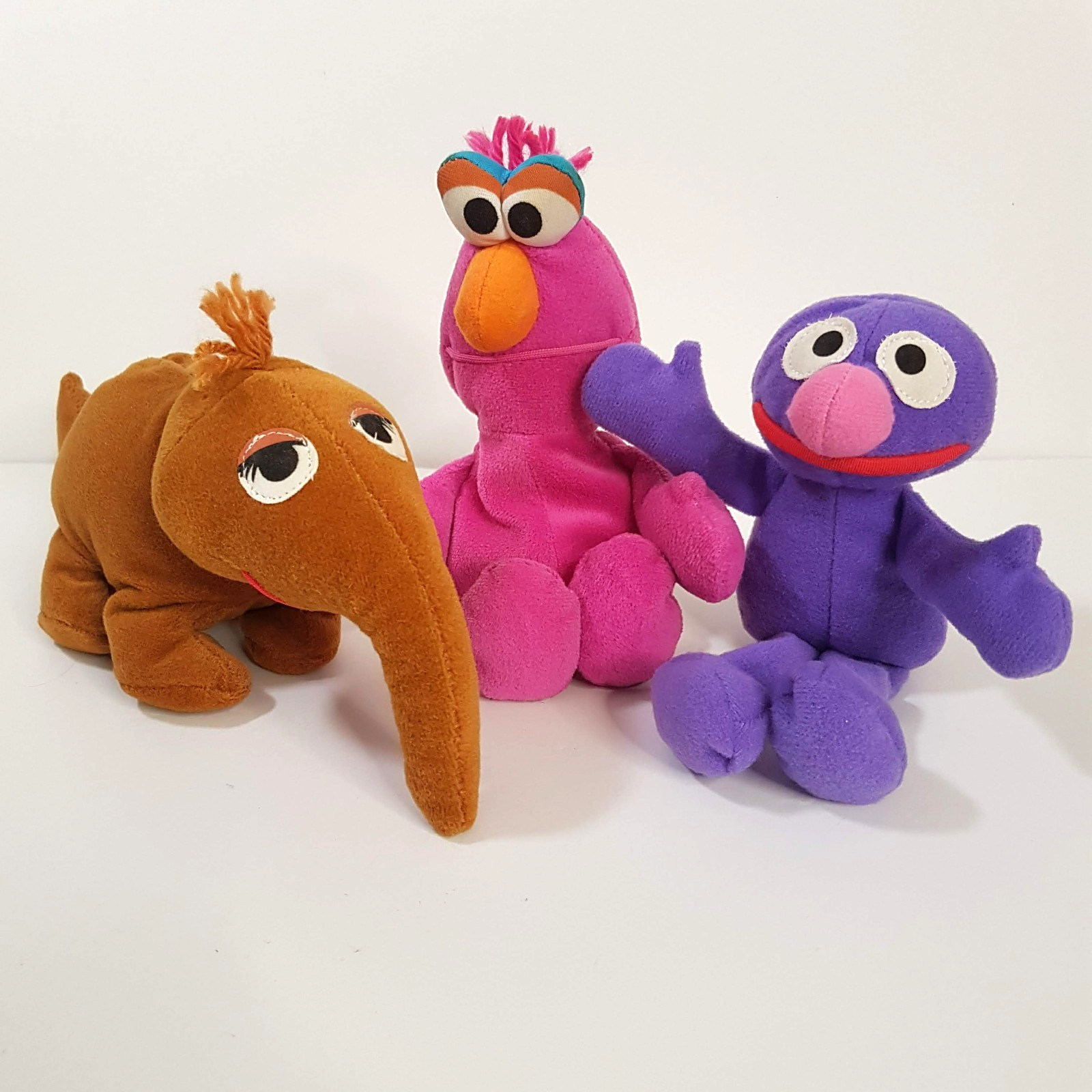 Sesame Street TELLY GROVER SNUFFLEUPAGUS Tyco Vintage Plush 1997 Bean Soft Toy1