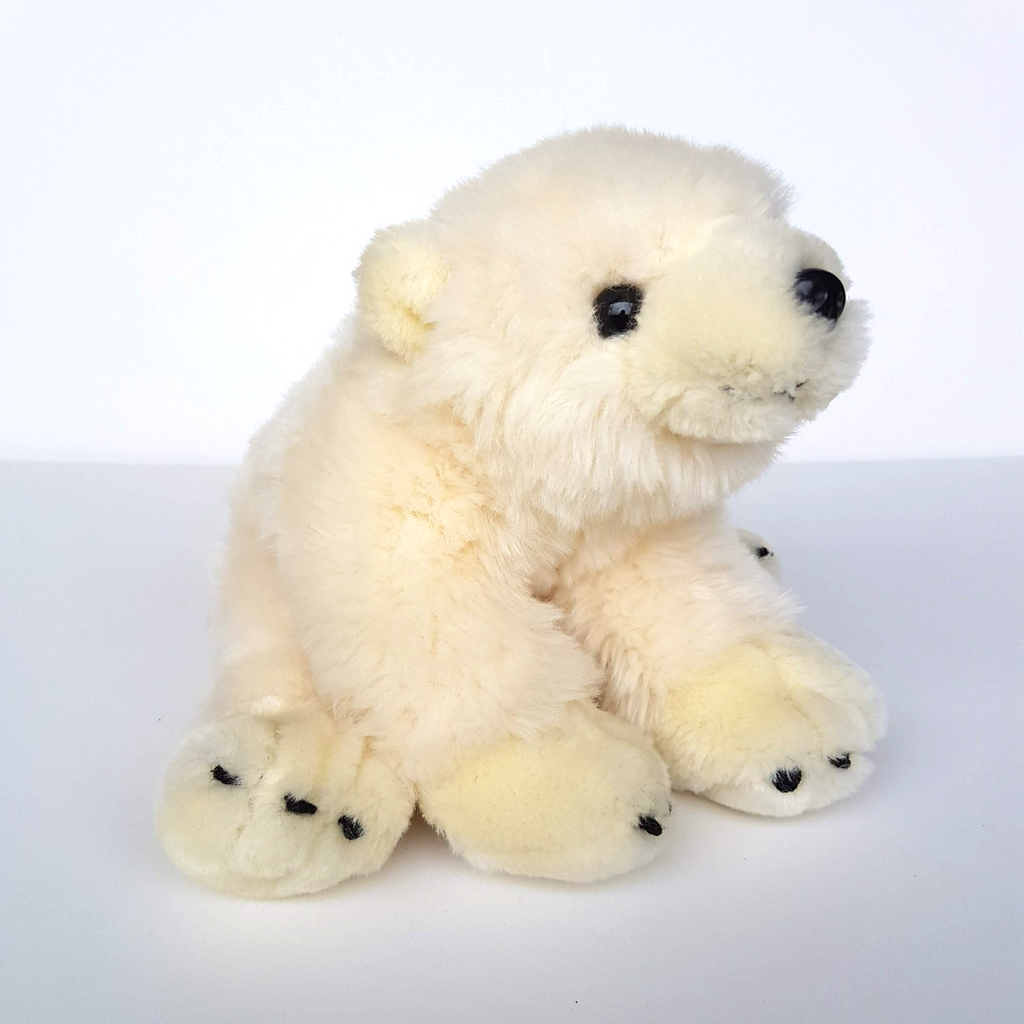 Sea World WHITE POLAR BEAR 19cm Stuffed Animal 2008 Arctic Bear Soft Toy Cute0