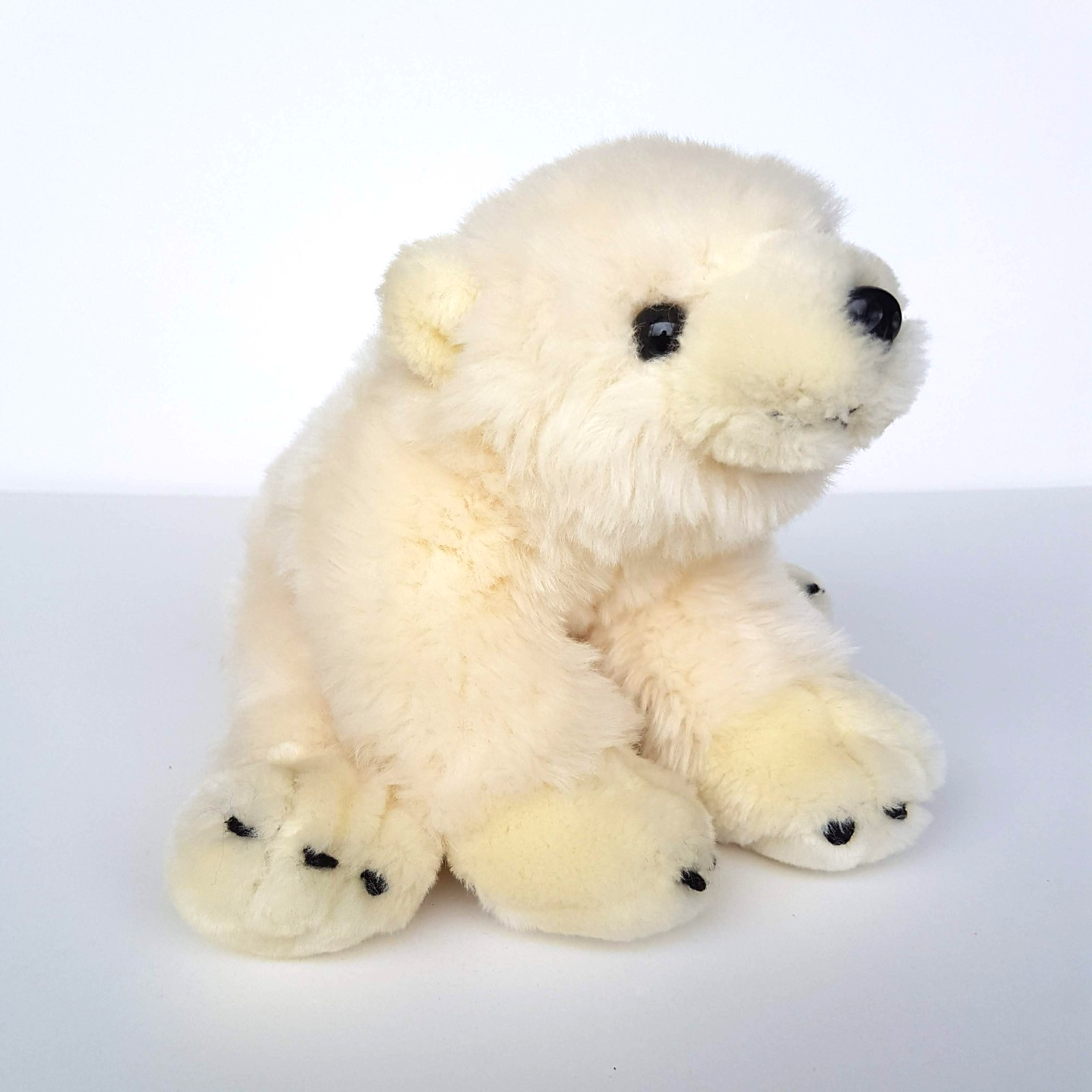 Sea World WHITE POLAR BEAR 19cm Stuffed Animal 2008 Arctic Bear Soft Toy Cute0