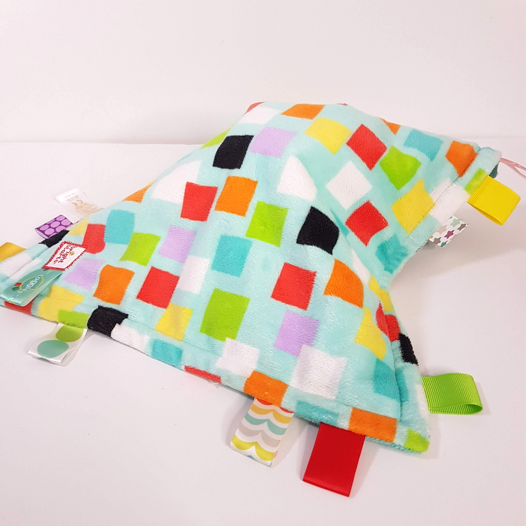 Bright Starts TAGGIES Lovey Plush Comforter Security Blanket Soft Toy Colourful2