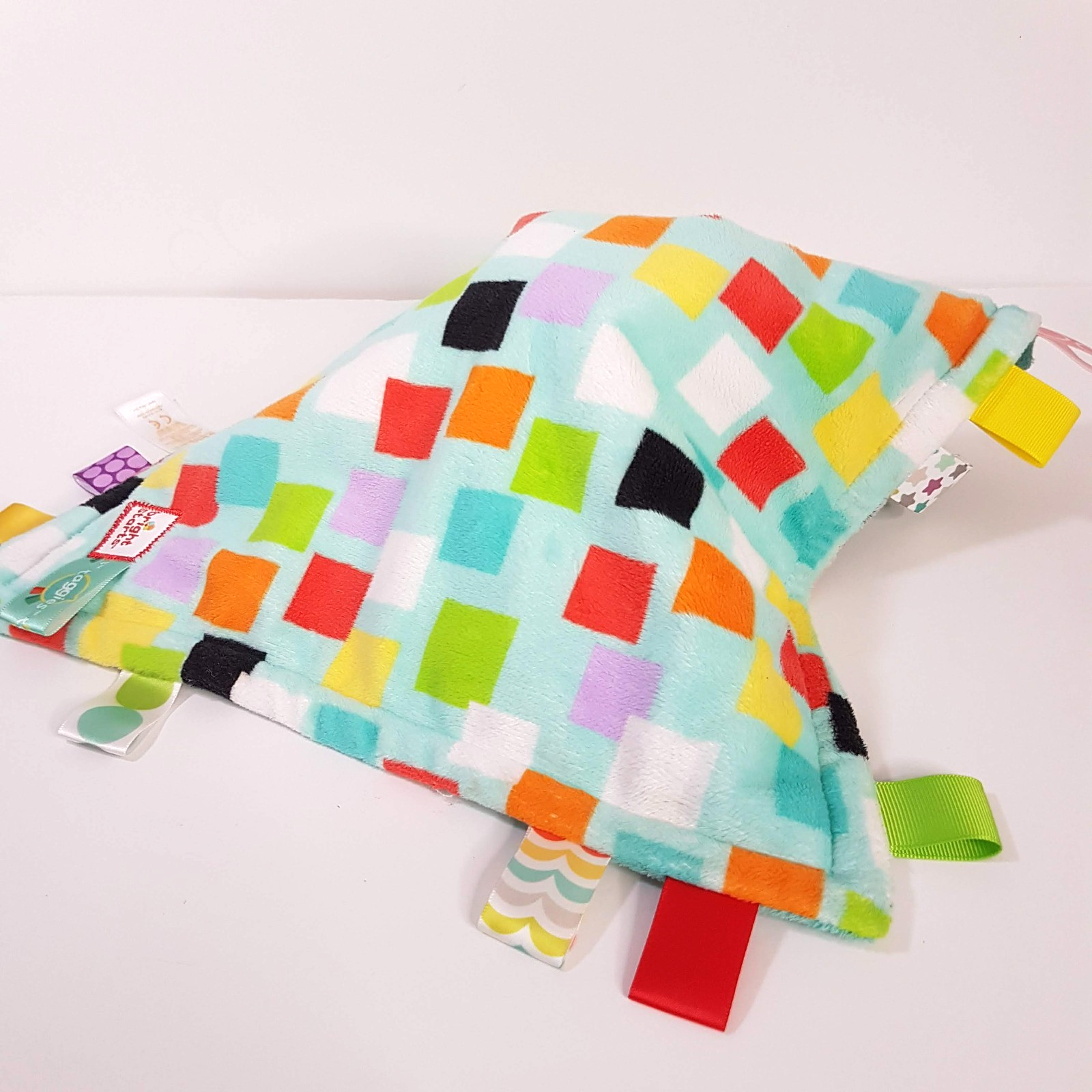 Bright Starts TAGGIES Lovey Plush Comforter Security Blanket Soft Toy Colourful2