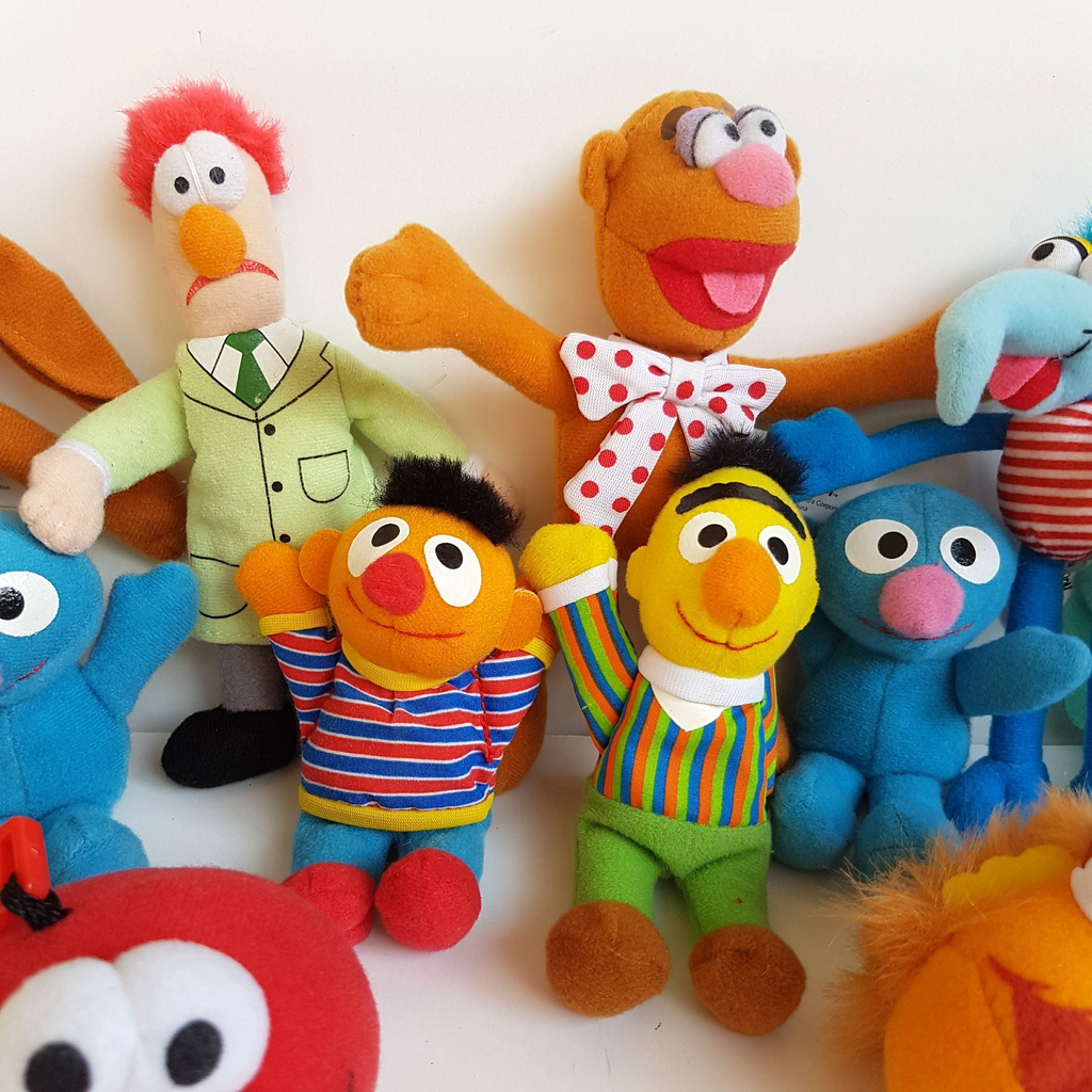 SESAME STREET + MUPPETS McDonalds Happy Meal Soft Toys LOT Plush Soft Toy Bundle2