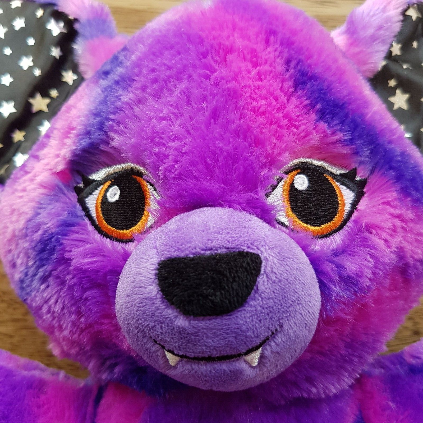Build A Bear VAMPIRE BAT Plush STARRY NIGHT Purple Blue Stars Stuffed Animal Toy9