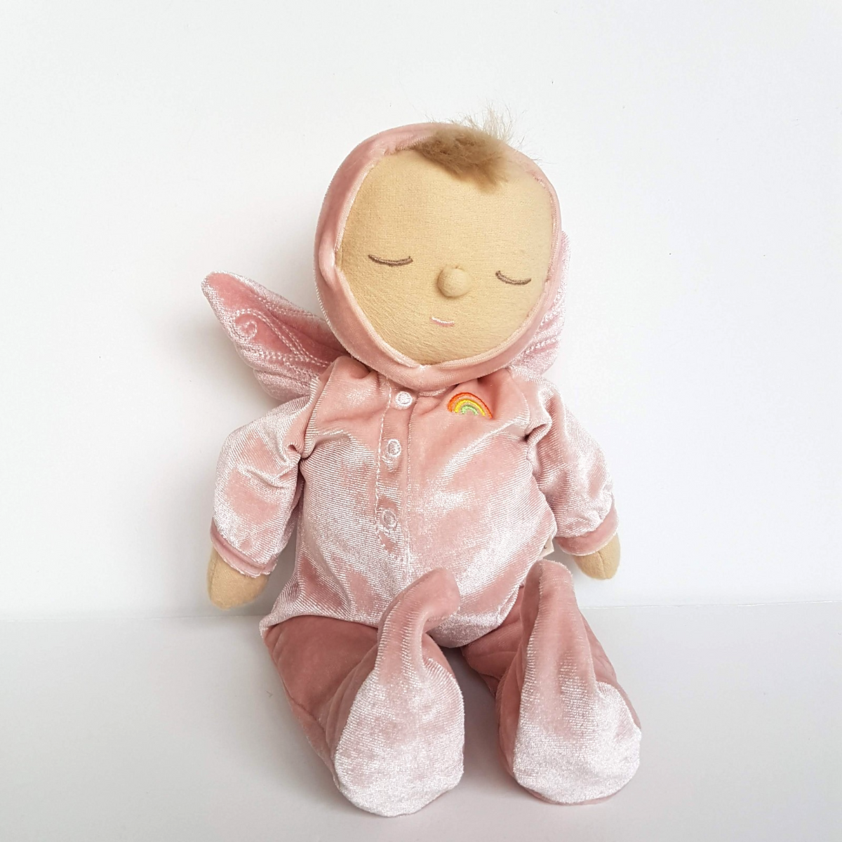 Olli Ella DOZY DINKUMS AURORA Fairy Doll Pink Plush Soft Fabric Doll Sleeping11